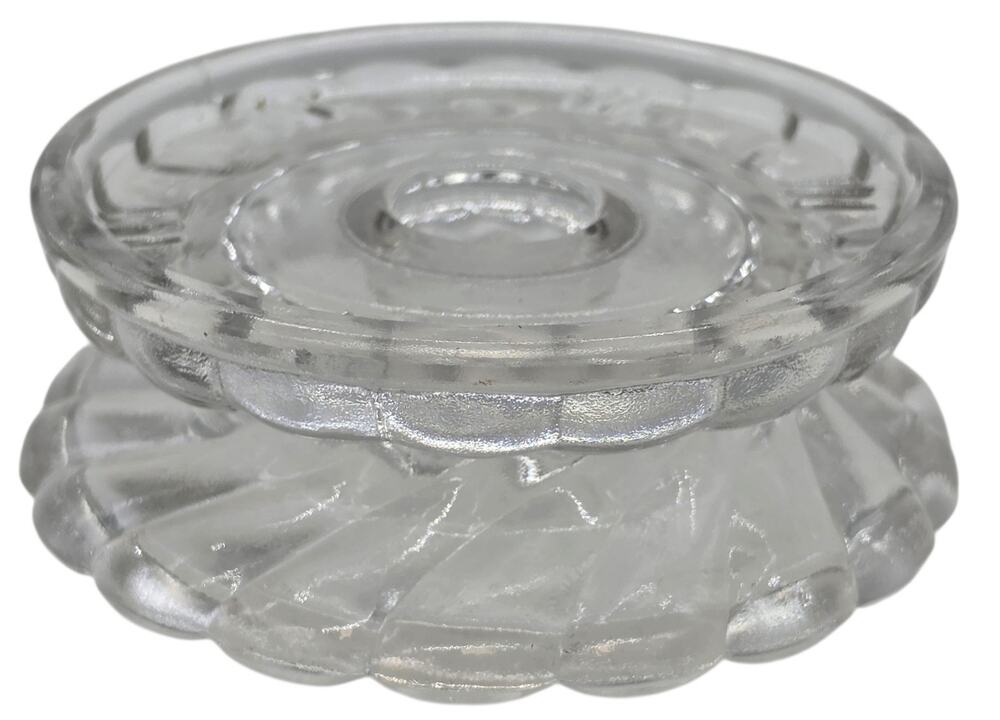 FENTON GLASS IRRIDESCENT HURRICANE LAMP BASE CANDLE HOLDER